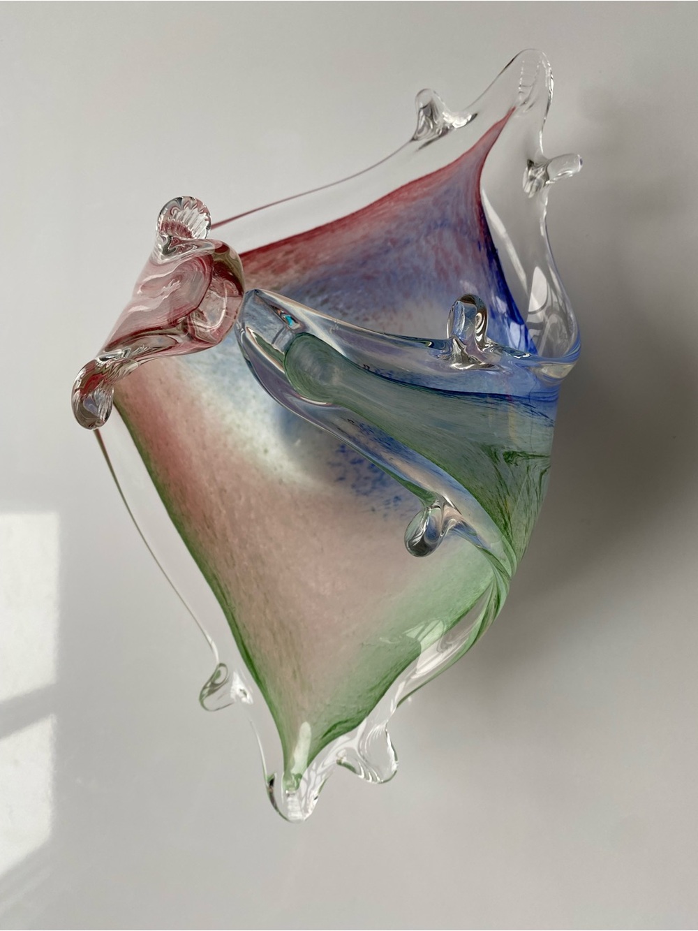 Vintage Murano Art Glass Basket – Italian Handblown Elegance